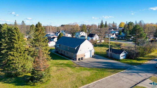 aerial view featuring a residential view