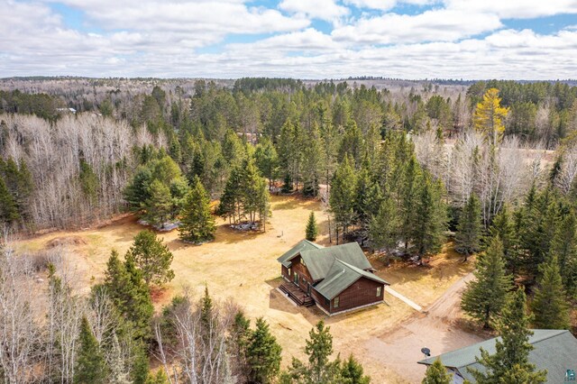bird's eye view with a forest view