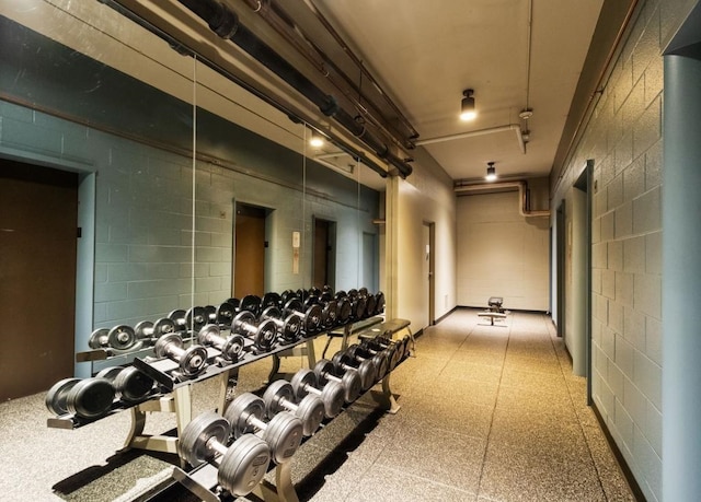 410 Groveland Ave Unit 1203, Minneapolis, MN 55403 - misc room with concrete block wall