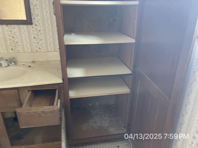 closet with a sink