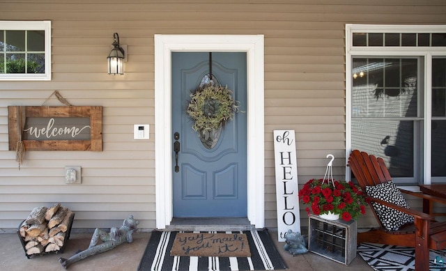 view of exterior entry