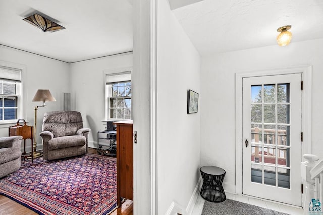 interior space with baseboards