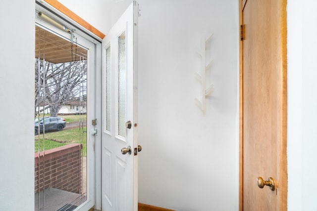 view of doorway to outside