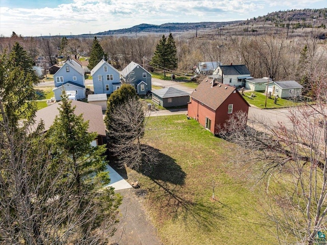 drone / aerial view featuring a residential view