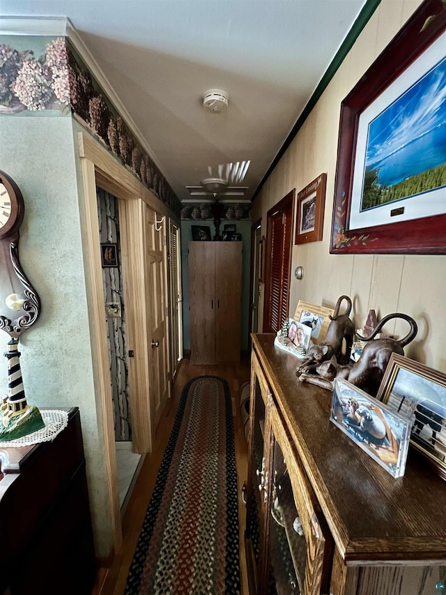 22 Hays Crk, Silver Bay, MN 55614 - hallway with crown molding and wood finished floors