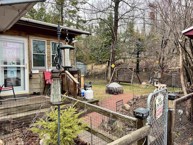 22 Hays Crk, Silver Bay, MN 55614 - view of yard featuring a fenced backyard and a gate