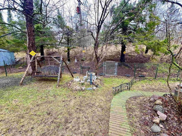 22 Hays Crk, Silver Bay, MN 55614 - view of yard with fence and a gate