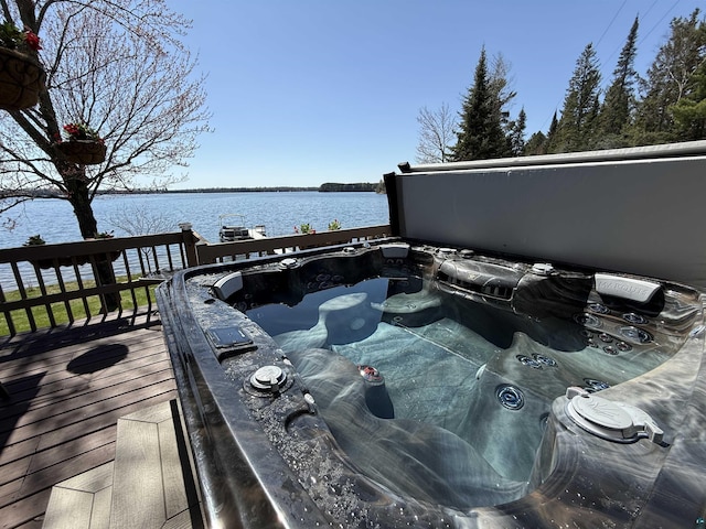 46040 State Highway 65, Nashwauk, MN 55769 - wooden terrace with a water view