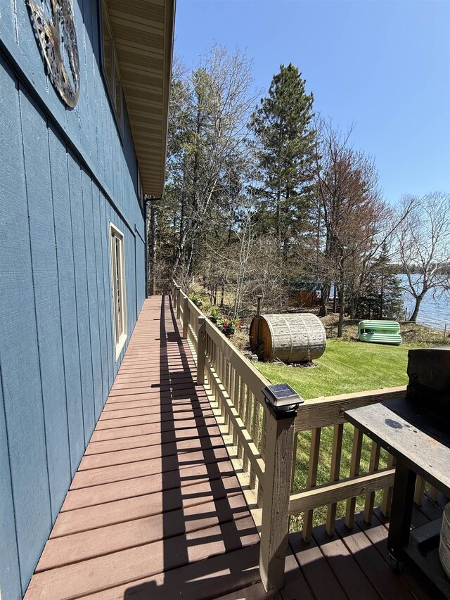 46040 State Highway 65, Nashwauk, MN 55769 - wooden deck featuring a yard