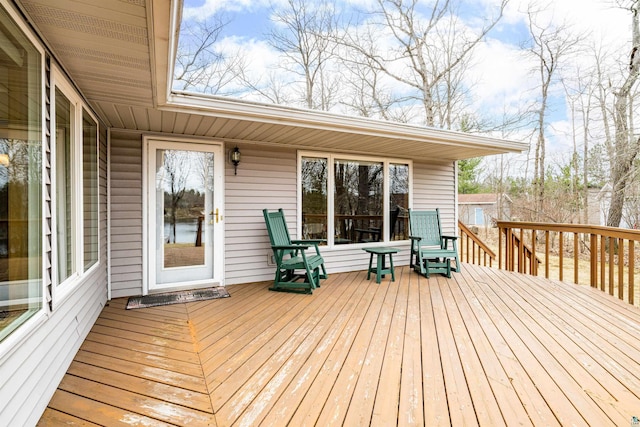 view of wooden deck