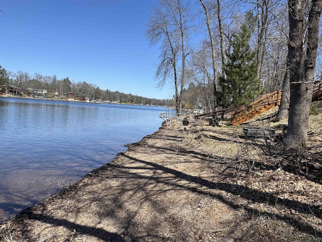 property view of water featuring a view of trees