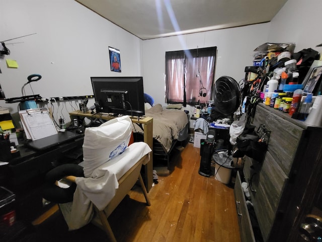 office space featuring hardwood / wood-style flooring