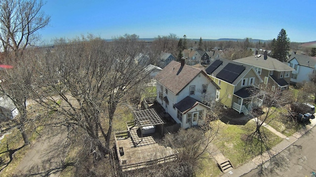 aerial view of residential area