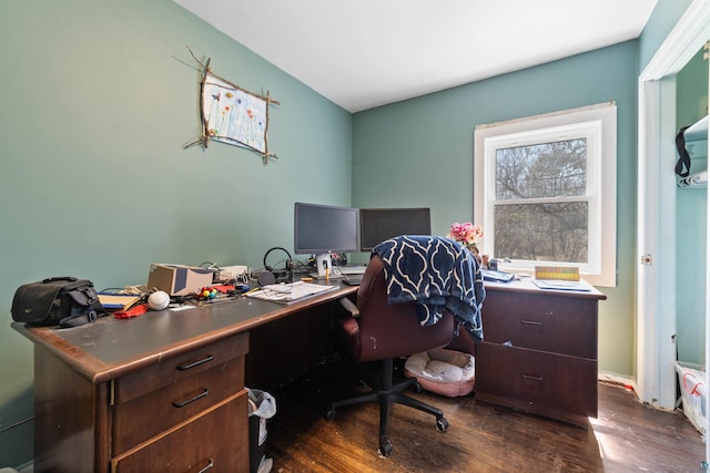 5463 Maple Hill Rd, Proctor, MN 55810 - office area with dark wood-style floors