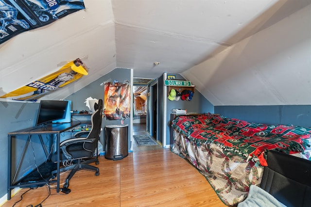 5463 Maple Hill Rd, Proctor, MN 55810 - bedroom with wood finished floors and lofted ceiling