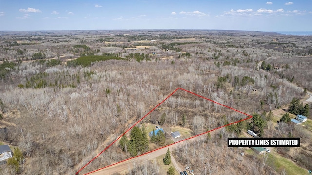 5463 Maple Hill Rd, Proctor, MN 55810 - overview of rural landscape featuring property parcel outlined