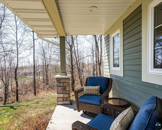 view of patio with covered porch