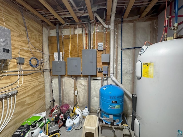 3165 Randa Rd, Cook, MN 55771 - utility room featuring electric panel and water heater