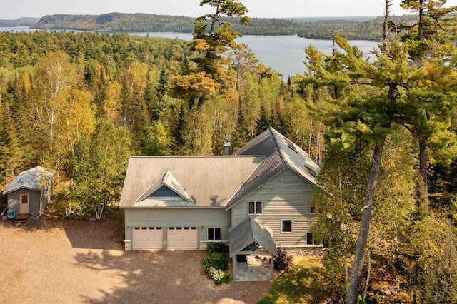 879 Clearwater Rd, Grand Marais, MN 55604 - view of subject property with a heavily wooded area and a large body of water