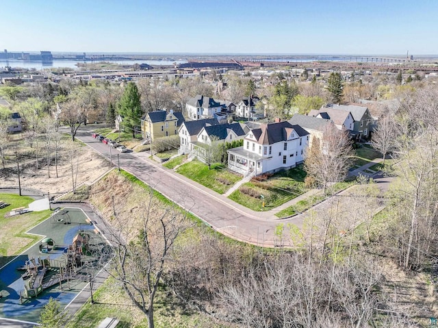 aerial perspective of suburban area
