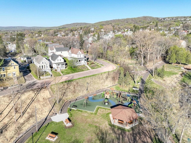 aerial view of residential area