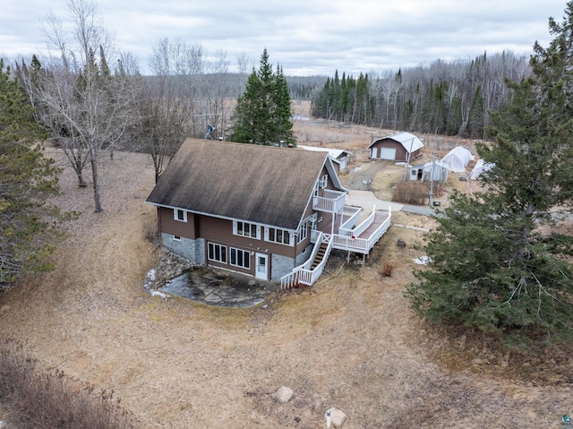 49306 Chokecherry Ln, Marcell, MN 56657 - view from above of property with a forest