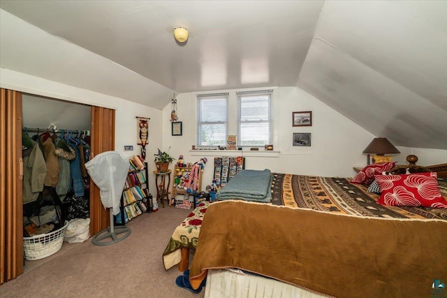 304 Carlton Ave, Cloquet, MN 55720 - bedroom with carpet and lofted ceiling