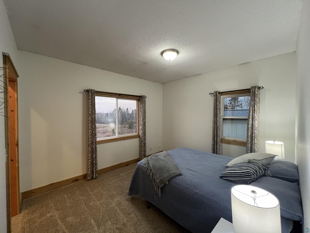 7789 Jokela Rd, Cloquet, MN 55720 - bedroom with carpet flooring, baseboards, and a textured ceiling