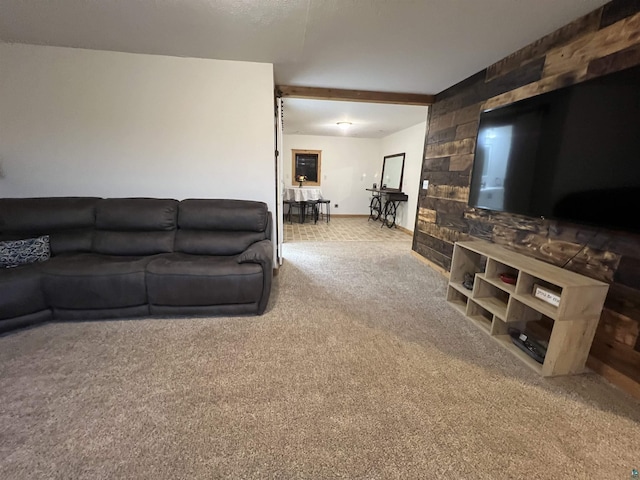 7789 Jokela Rd, Cloquet, MN 55720 - living room featuring carpet and baseboards