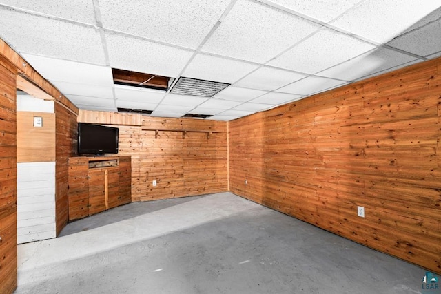 426 22nd St, Cloquet, MN 55720 - finished below grade area with wood walls and a drop ceiling