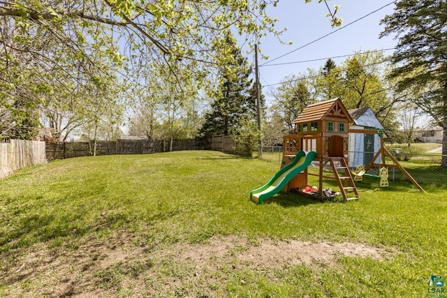 426 22nd St, Cloquet, MN 55720 - view of yard with a playground