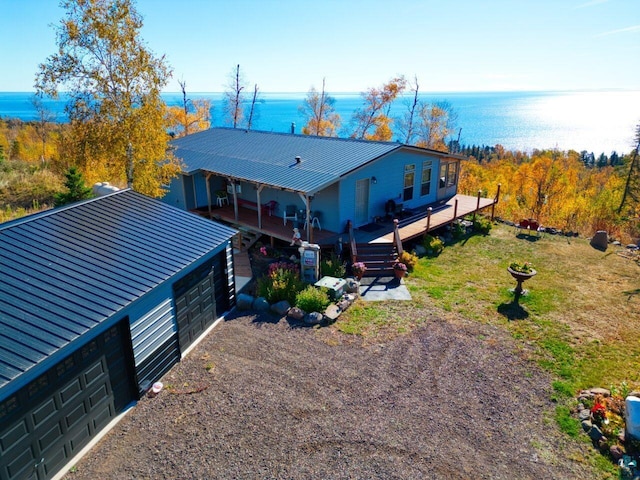 10173 Little Marais Trl, Silver Bay, MN 55614 - view from above of property with a large body of water