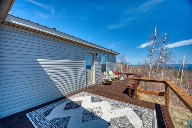 10173 Little Marais Trl, Silver Bay, MN 55614 - view of wooden deck