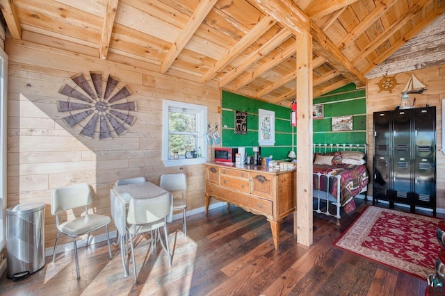 10173 Little Marais Trl, Silver Bay, MN 55614 - sitting room with wood ceiling, wooden walls, and wood-type flooring