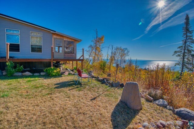 10173 Little Marais Trl, Silver Bay, MN 55614 - view of grassy yard with a water view