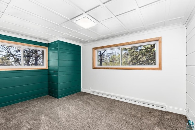 2106 Piedmont Ave, Duluth, MN 55811 - carpeted spare room with a baseboard heating unit and baseboards