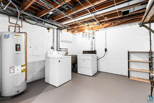 2106 Piedmont Ave, Duluth, MN 55811 - unfinished below grade area with water heater and washing machine and clothes dryer