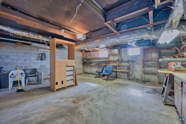 4538 Bass Lake Rd, Gilbert, MN 55741 - below grade area with a workshop area