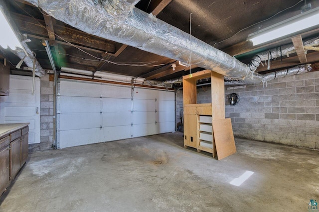 4538 Bass Lake Rd, Gilbert, MN 55741 - garage with concrete block wall