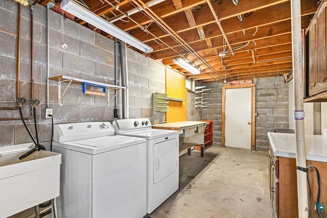 3026 Getchell Rd, Duluth, MN 55810 - washroom with cabinet space and washer and clothes dryer