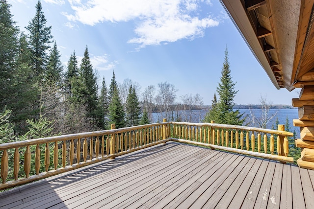 693 Kawishiwi Trl, Ely, MN 55731 - wooden terrace with a water view