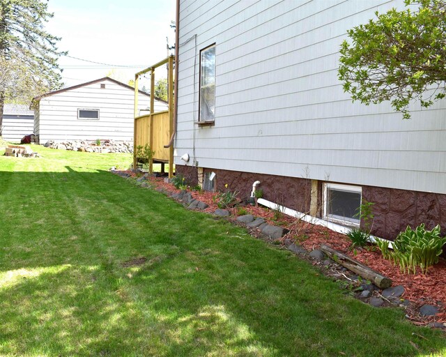 view of grassy yard