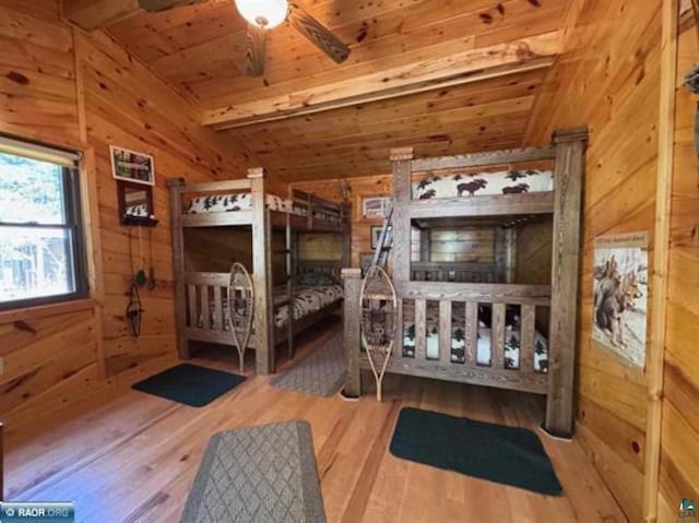 3622 Wildgate Rd, Ely, MN 55731 - bedroom with wood walls, wood ceiling, and wood finished floors