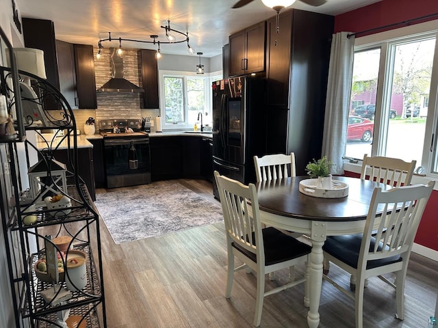 706 28th St, Cloquet, MN 55720 - dining space with ceiling fan and light wood-style flooring