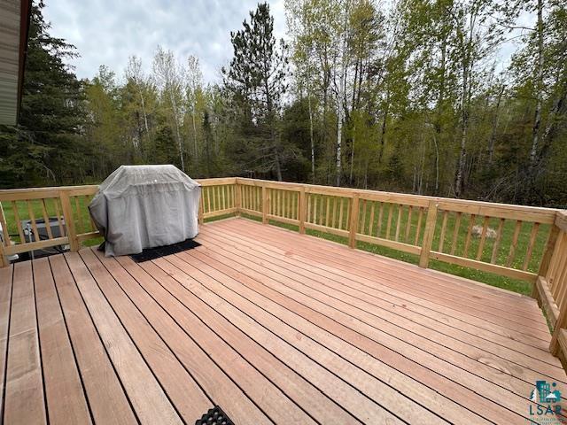 5960 Evergreen Rd, Aurora, MN 55705 - view of wooden terrace