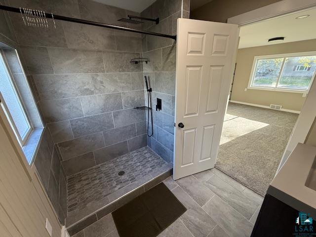 710 N Boundary Ave, Duluth, MN 55810 - bathroom with tiled shower