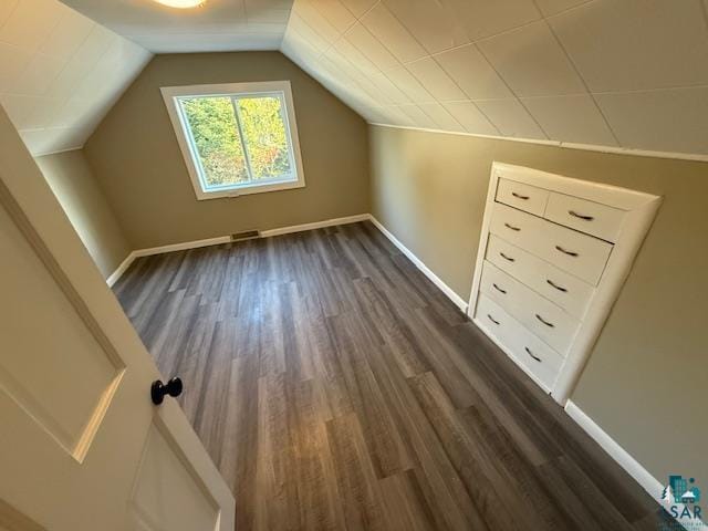 710 N Boundary Ave, Duluth, MN 55810 - additional living space with dark wood-style flooring, baseboards, and vaulted ceiling