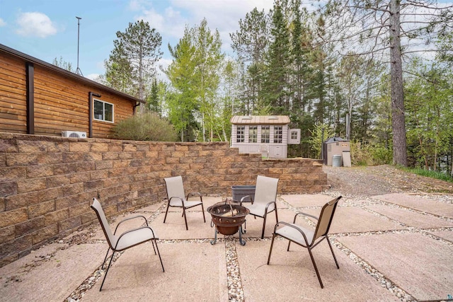 8845 Pequaywan Lake Rd, Duluth, MN 55803 - view of patio with an outdoor fire pit