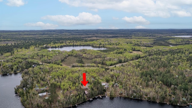 8845 Pequaywan Lake Rd, Duluth, MN 55803 - aerial view of property and surrounding area featuring a heavily wooded area and a nearby body of water