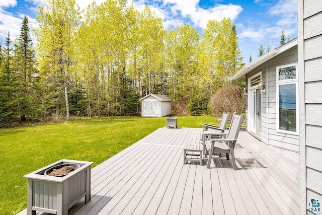 5491 N Shore Dr, Duluth, MN 55804 - wooden deck featuring a lawn
